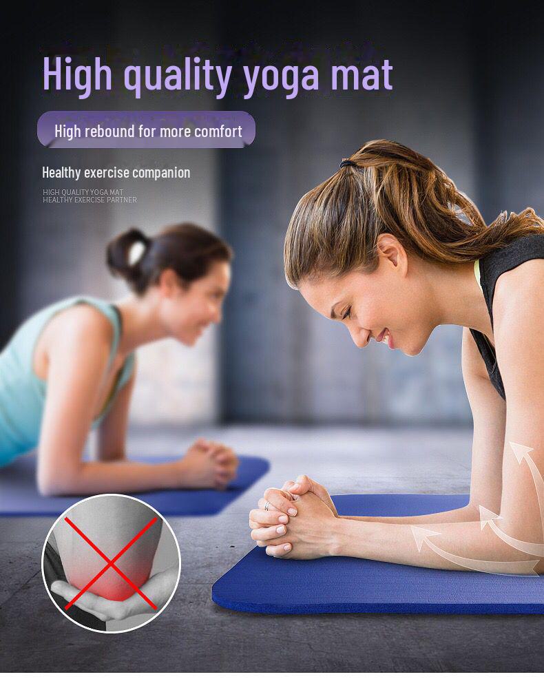 Extended Non-Slip Yoga Mat for Beginners - Thick and Wide for Home Fitness
