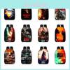 Stylish Godzilla Vs King Kong Backpack For Students With Cartoon Patterns And Adjustable Straps