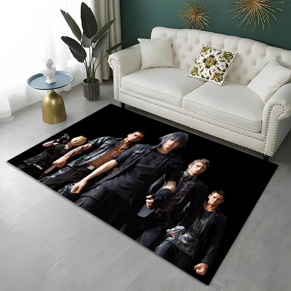 3D Final Fantasy Spiel Gamer FF14 HD Teppich für Zuhause Wohnzimmer Schlafzimmer Sofa Fußmatte Dekor, Kinderbereich Teppich Rutschfeste Bodenmatte