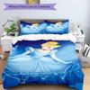 3pc Cinderella and Snow White Cartoon Children's Duvet Cover Set - Super soft (1*Duvet Cover + 2*Pillowcase, Without Core)
