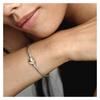 Pandora Round Arch Gold Heart Buckle Snake Shape 925 Silver Bracelet Women's Style 599380C00