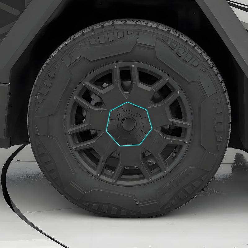 For Tesla Cybertruck Hub Caps Full Coverage Hub Cover Set of 4 Full Coverage Removable Wheel Center Cap Car Exterior Accessories