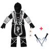 Children's Silver Dragon Costume Cartoon Masked Warrior Performance Outfit Halloween Anime Roleplay Holiday Party Costume