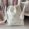 Fashion Portable Bundle Pocket Star Pattern Rope Drawstring Design Cosmetics Bag Canvas Dustproof Stationery Storage Bag