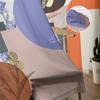 Retro Medieval Flower Color Block Bedroom Transparent Sheer Curtains Holiday Decoration Window Voile Tulle Curtain