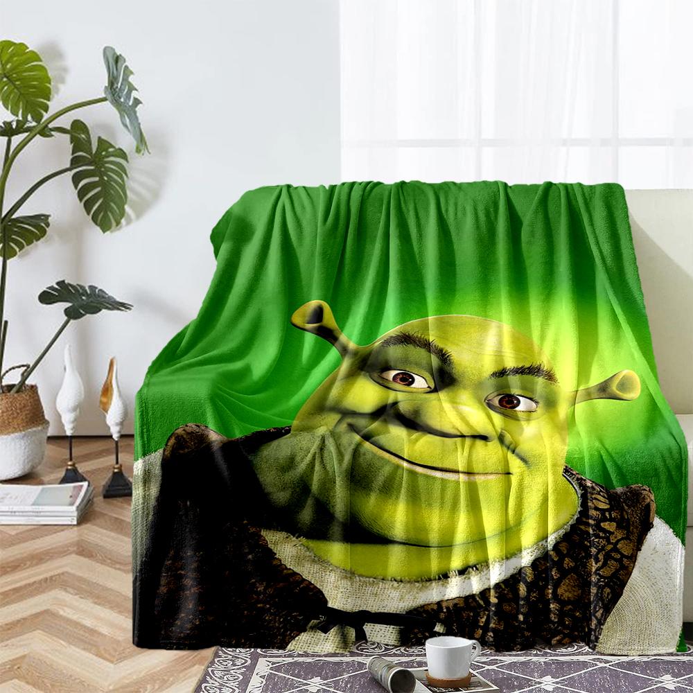 Coperta Stampata a Tema Shrek - Perfetta per Divano, Letto, Viaggio e Uso all'Aperto | Lavabile in Lavatrice, Accogliente e Durevole.