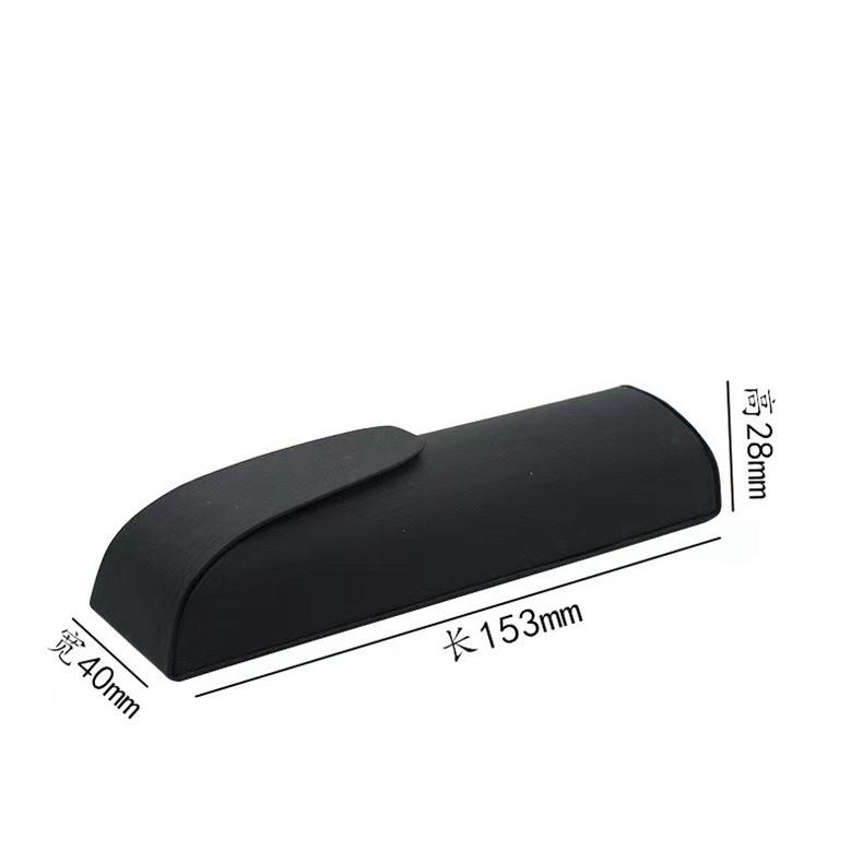Carcasă neagră tip oglindă de înaltă calitate, carcasă mică pentru ochelari cu ramă îngustă, carcasă compactă mată portabilă pentru ochelari de citit