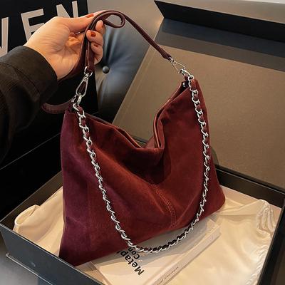 Large Capacity Bag Women's Autumn Versatile New Retro Matte Shoulder Messenger Bag Chain Tote Bag
