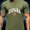 Espana Champion National Emblem Cotton Tee Unisex Crew Neck Short Sleeve Spanish Football Fan Casual Streetwear For Unisex Unisex