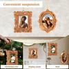 6 Pcs Mini Vintage Picture Frame Wall Hanging Resin Small Photo Frame Ornament Picture Frames with Lanyard for Room Home Decor