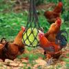 Chicken Vegetable Net Bag Fruit Treat Snack Holder Hanging Feeder Coop Feeding Tool for Hens Goose Duck Large Birds