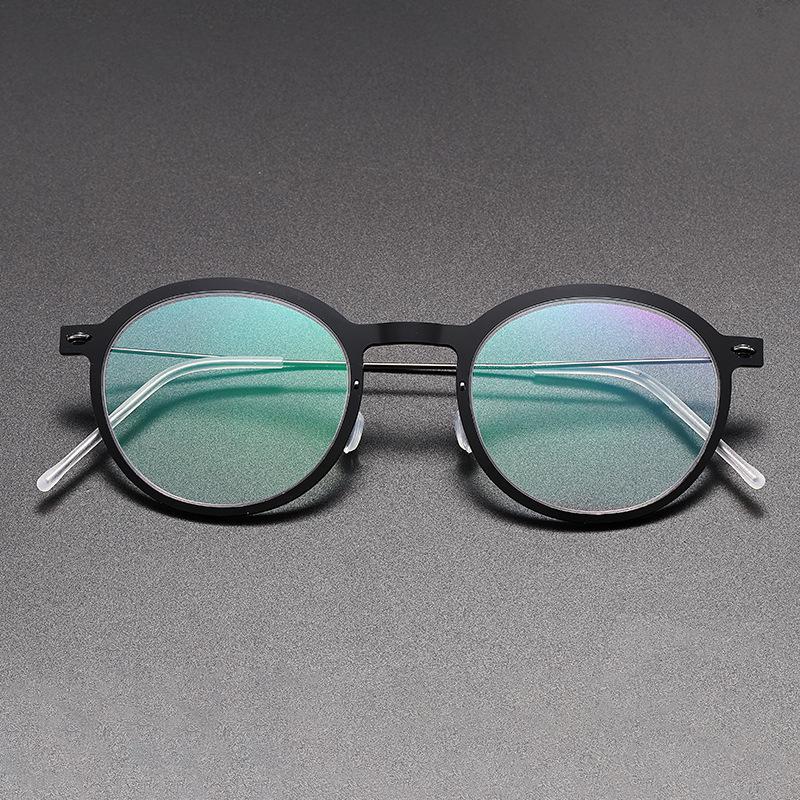 

Linde Retro Small Round Matte Glasses for Women, Pure Titanium, Literary Style Eyeglass Frame, Unisex Design.
