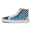 Vans Sk8 Reissue sānu rāvējslēdzējs Moderni rūtaini augstie skeitborda apavi Unisex kedas Melnas Baltas VN0007NZ9KM
