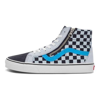 Sk8 Neuauflage Seitlicher Reißverschluss Trendige Schachbrettmuster High-Top Skate Schuhe Unisex Sneaker Schwarz Weiß VN0007NZ9KM