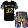 NEW Tropical Floral Print Men's Tees/Beach Shorts/Suits Fashion Summer Hawaiian Sets Casual Short Sleeve T-Shirt Holiday Outfits