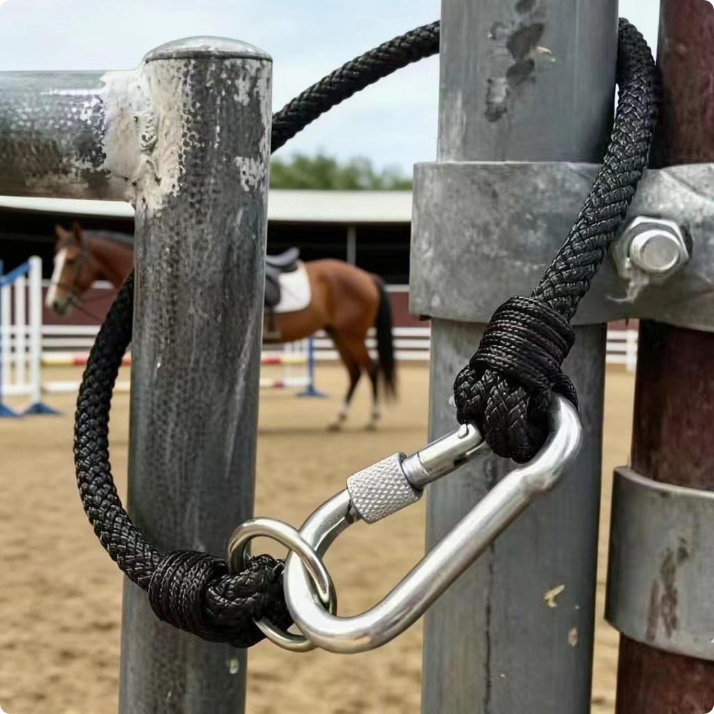 Horse Stall Door Latch Nylon Holder Rope Rust Resistant Braided for Stable