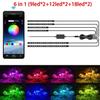 Car Motorcycle Decorative Light 12V RGB LED Ambient Light Kit with APP Music Control Flexible Waterproof Neon Light Strip