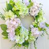 Artificial Flower Wreath 19.69"/50cm Door Wreath with Green Leaves Christmas Festival Wreath for Front Door Wedding