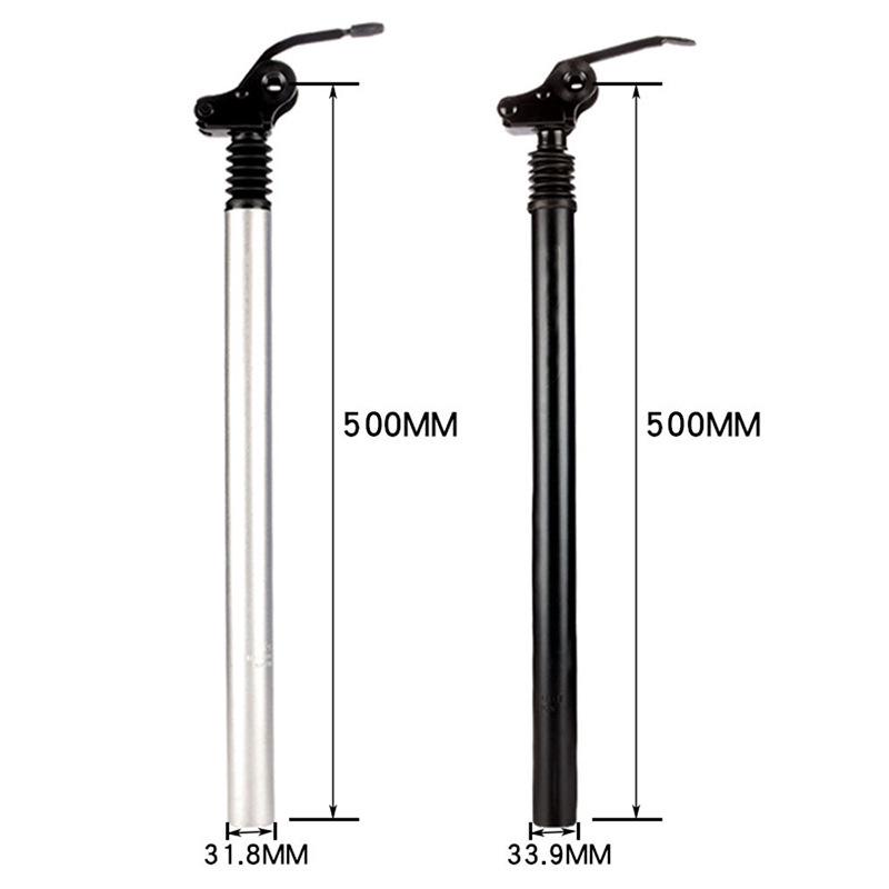 Aluminum Alloy Shock-Absorbing Seatpost for Electric Ride-Hailing Bikes, Fits 31.8/33.9mm
