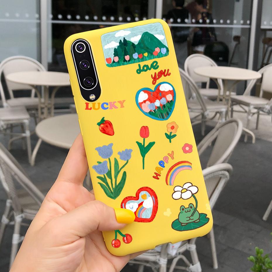 Lovely Printing Jelly Phone Case For Xiaomi Mi 9 SE Mi9 Soft Silicone TPU Back Cover For Xiaomi Mi 9 Lite Mi 9SE 9 SE Bumper