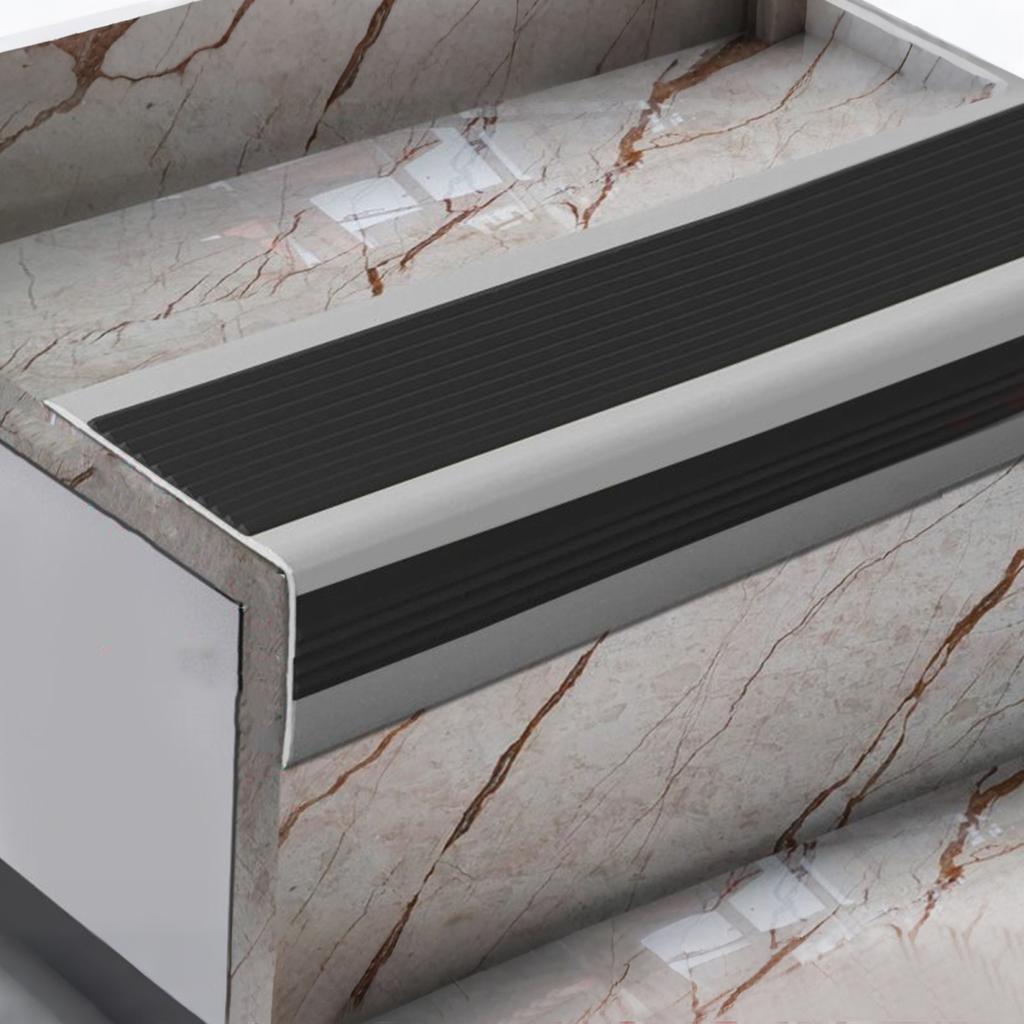 Yousheng 100CM Antiderapant Profil Nas Treaptă L-Formă Treaptă Scară Autocolant Protector Margine Scară Impermeabil Interior Exterior Profil Nas Scară