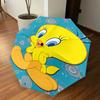 1PC Warner Tweety Bird, Flowers Automatic Open/Close Umbrella with Windproof, 32-Rib Sturdy Canopy, Durable Ribs1249A