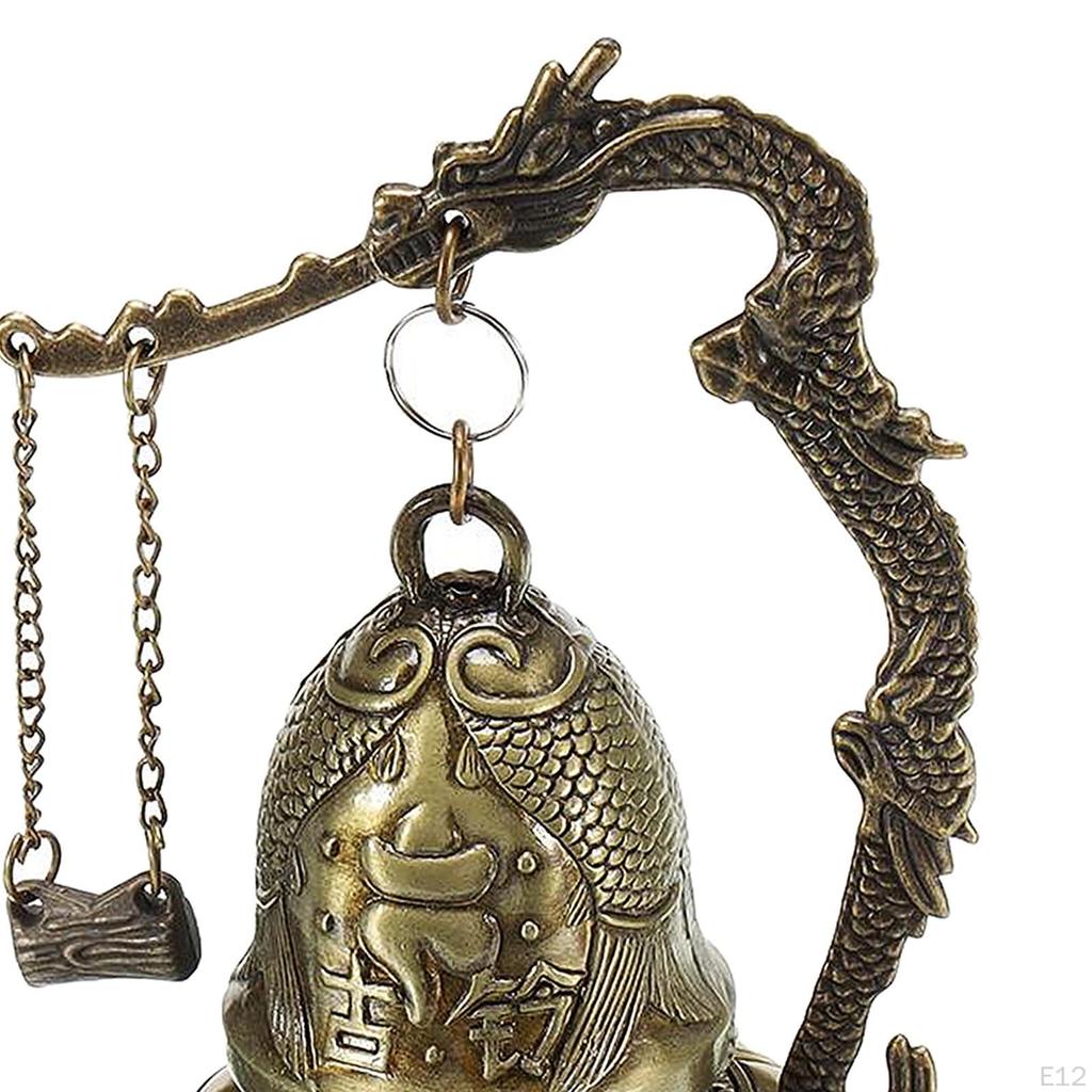 Fengshui Bell Blessing for Home Garden Desk Decor Length 7cm/2.76 Width Inch 12cm/4.72