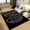 Retro Vintage Motorcycle Area Rug Large,Carpet Rug for Living Room Bedroom Sofa,Kitchen Bathroom Doormat Non-slip Floor Mat Gift