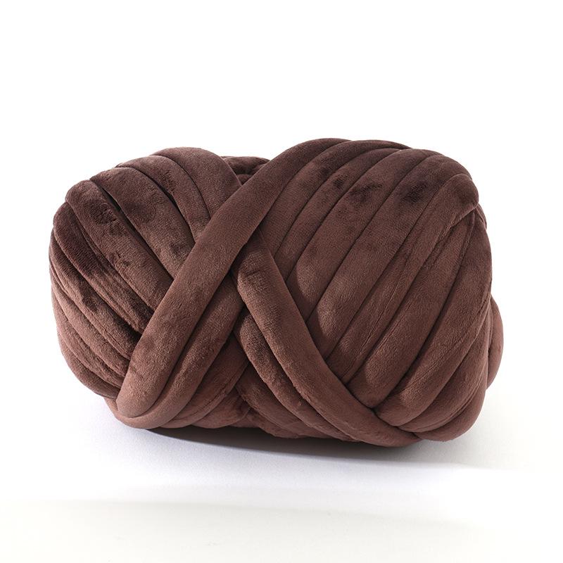 New Velvet Core-Spun Yarn for DIY: 3cm Thick Handmade Blanket, Pillow, Wool Fabric, Strip Yarn, Cat Bed.