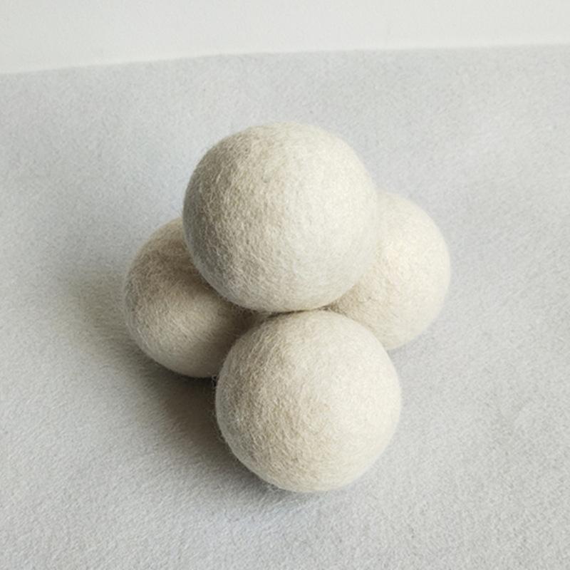 Wool Dryer Balls Reusable Natural Fabric Softener Laundry Washing Machine Accessories Home Washing 4/5/6cm Fleece Dryer Balls