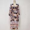 Womens Cotton Beach Cover Up Dress With Floral Print Lightweight Kimono Style Swimwear Overlay
