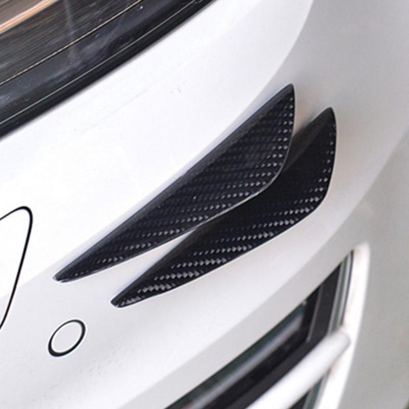 Auto Modifizierter Surround Crash Streifen Kohlefaser Streifen 6-teiliges Set Universell Sichelwindmesser Frontstoßstange Seitenschweller