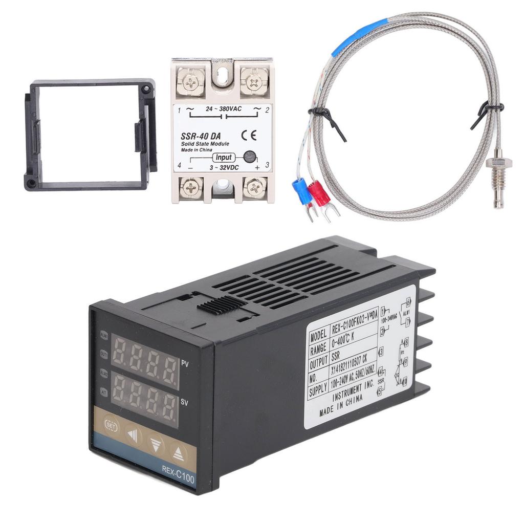 Digital PID Thermostat Kit Waterproof High Accuracy Professional PID REX C100 Temperature Controller for Farm 100V‑240V