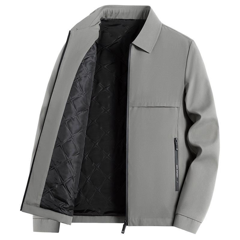 Romon Herren 2025 Winter Verdickte Baumwolljacke - Warme Freizeitjacke für Mittelalte und Ältere