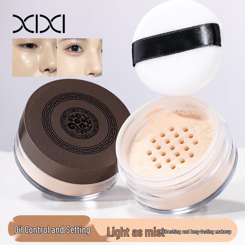 XIXI Mist-Dispelling Matte Loose Powder: Lightweight, Natural, Oil-Control for Students