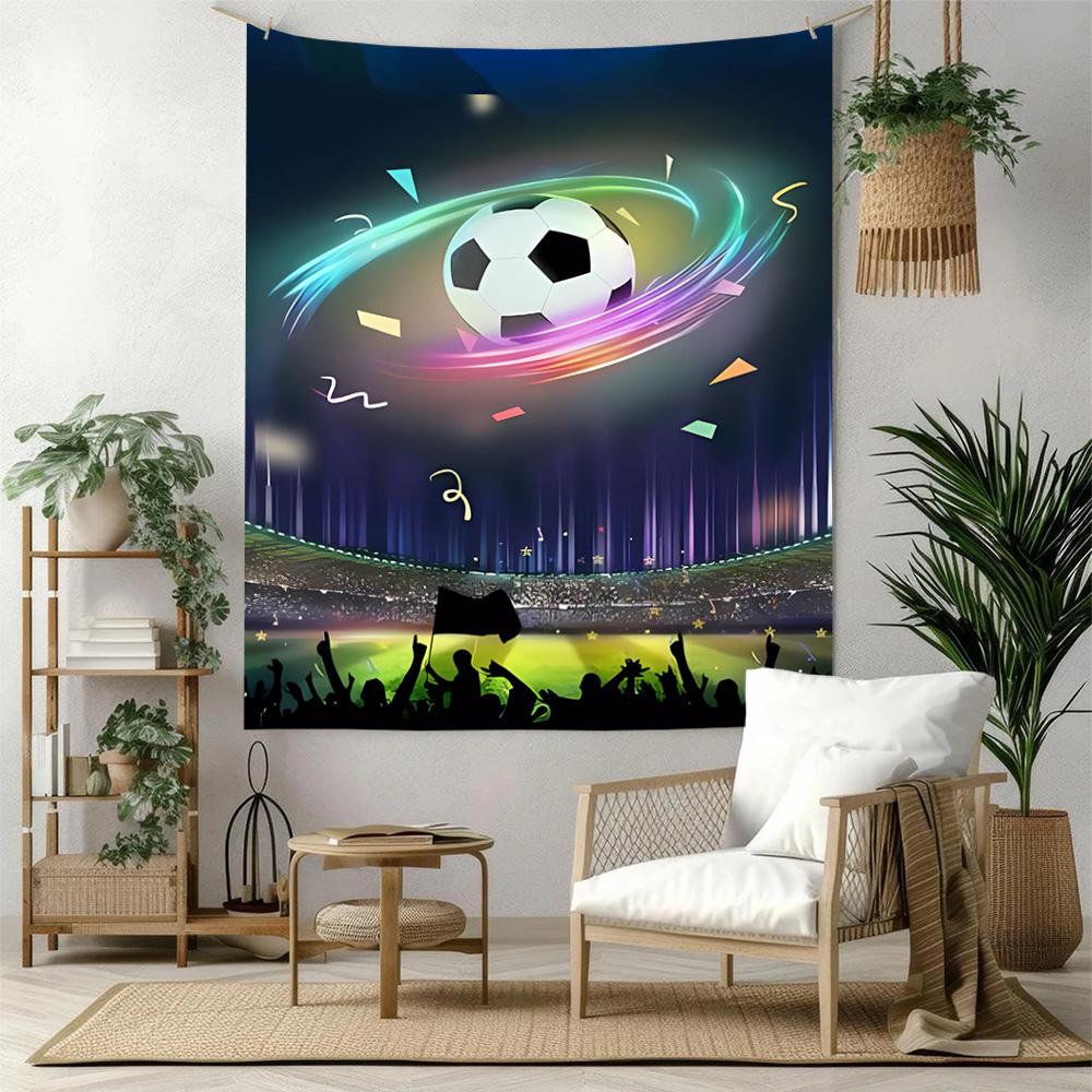 Soccer Wall Decor Tapestry Art For Pet Memorial Birthdaywedding Party Backdrop Family Gift
