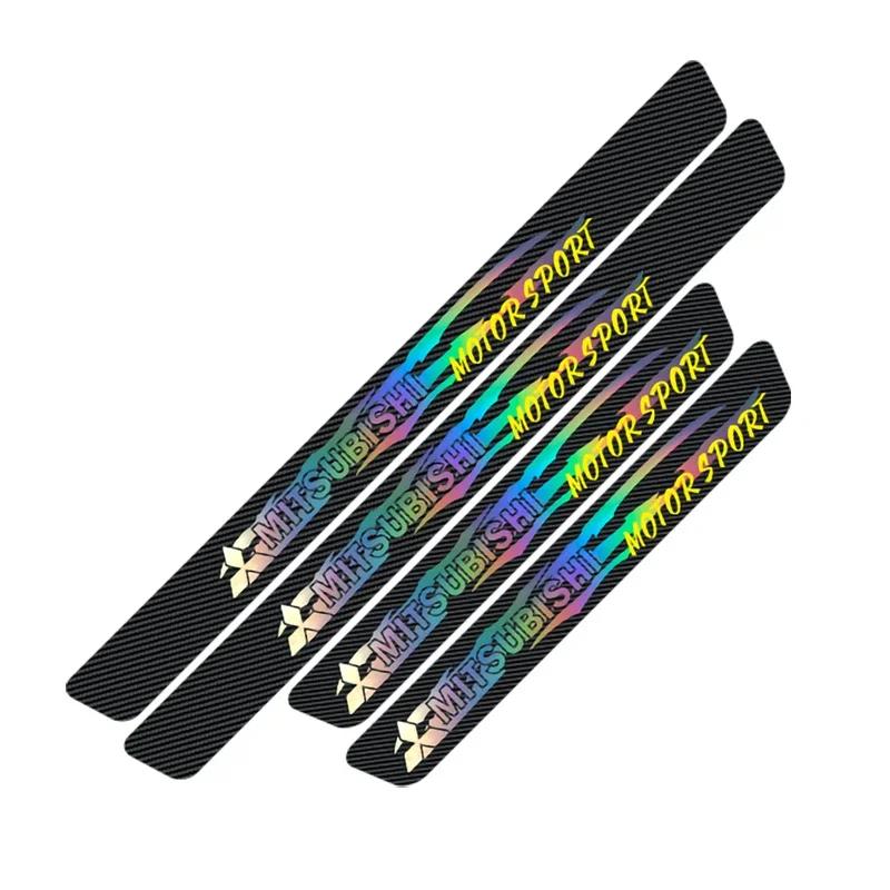 Kohlefaser für Mitsubishi Eclipse Lancer Ralliart Outlander ASX L200 Mirage Pajero Auto Front Heck Türschwellen Schutzaufkleber