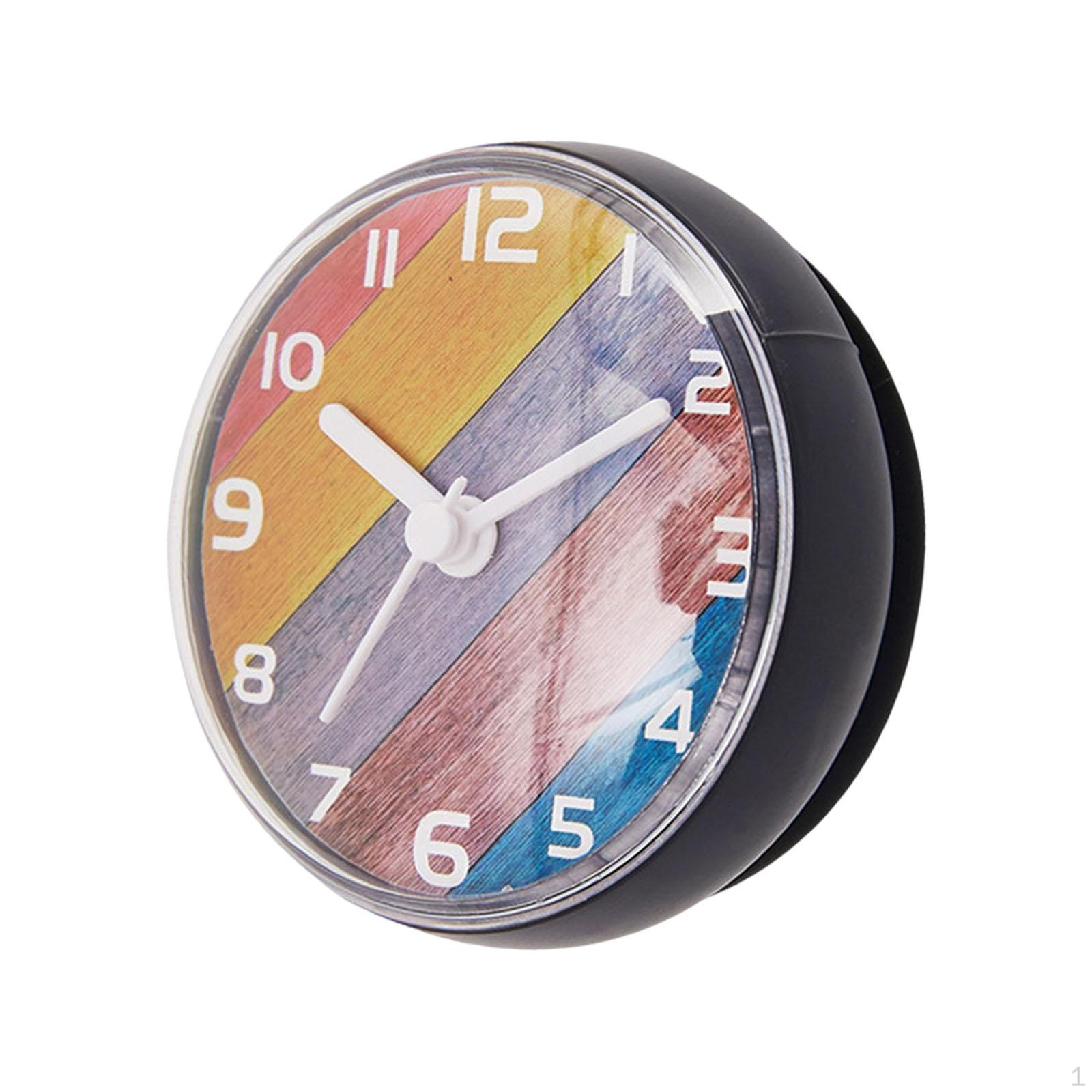 

Bathroom Clock, Shower Waterproof Table Clock with Suction Cup, Round, Quiet, Compact for сірий колір