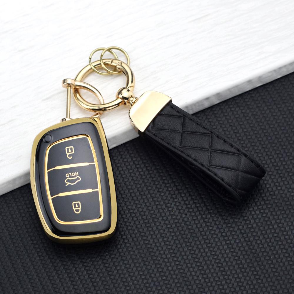 3 Buttons TPU Car Key Case Cover For Hyundai Tucson Sonata Santa Fe Elantra Accent Solaris Verna Ix25 Ix35 I20 I30 I40 Auto Bag