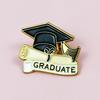 Graduation Cap Brooch and Pendant for Student Apparel and Bags