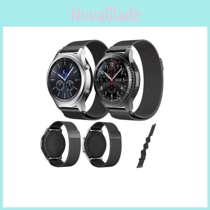 Elegancki magnetyczny pasek do zegarka ze stali nierdzewnej w stylu mediolańskim dla Samsung Gear S3 Frontier