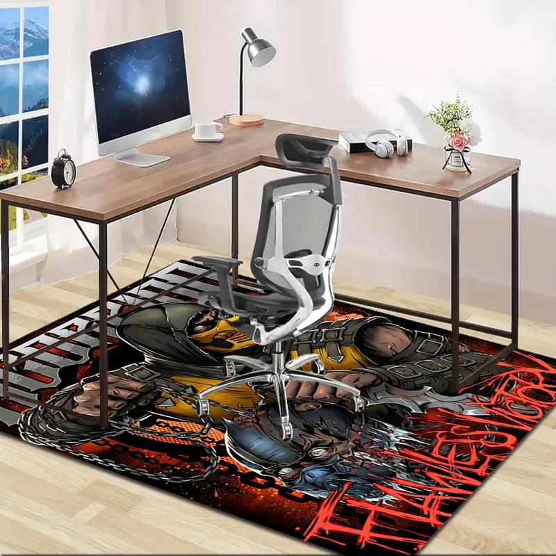 1pc Mortal Kombat3 Design Area Rug - Non-Slip, Soft & Cozy Floor Mat for Living Room, Bedroom, Office - Indoor/Outdoor Decorative Carpet