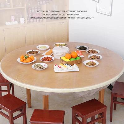 Fánshùn Disposable Transparent Round Tablecloth (20-Pack)