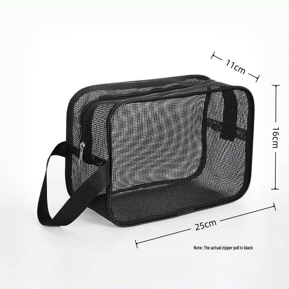 Mesh Toiletry Bag for Men & Women - Large Capacity, Portable Travel Shower Bag