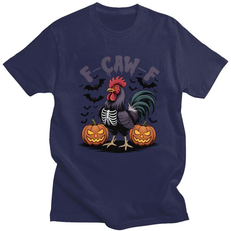 

Male FCawF Humor Crow Funny Gothic Chicken T Shirts Round Neck Short Sleeve 100 Cotton TShirt Casual Streetwear Clothing 4XL