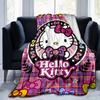 1pc Plaid Hello Kitty Patterns Blanket, Soft Throw for Home Decor, Gift Idea for Family and Friend, Living Room, Travel, Camping, Car Blankets, Beach,
