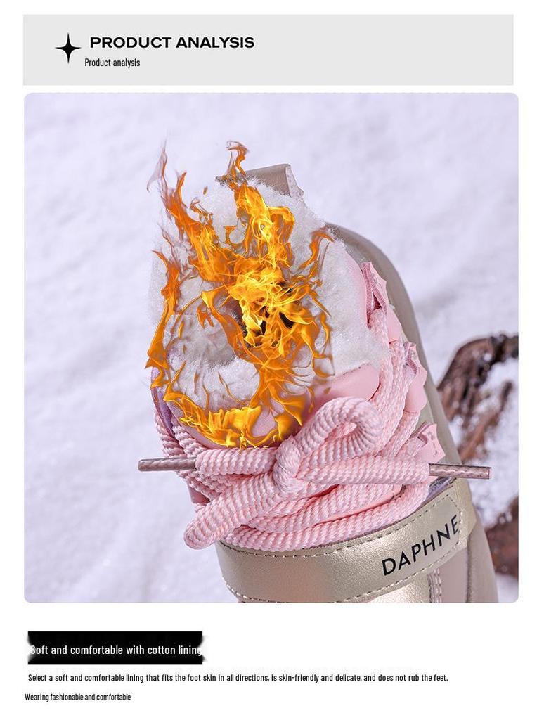 2025 Kids' Trendy Velvet Cotton Snow Boots for Older Girls - New Winter Arrivals