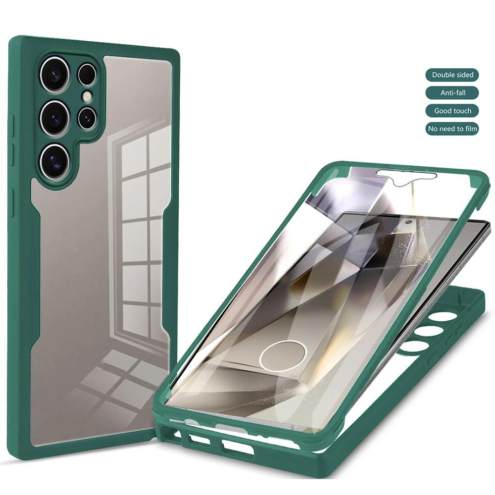 360° Full Body Phone Case for Samsung Galaxy S26 S25 S24 Ultra S23 S22 S21 Plus Transparent Front Back Protective Cover Funda
