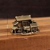 Brass Farmhouse Courtyard Castle Statue Architectural Model Ornament Home Decor Fairy Garden Miniatures Fish Tank Decoration