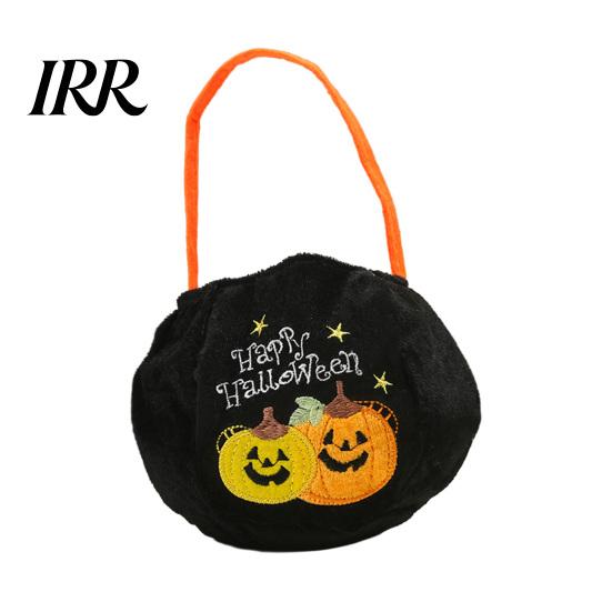 Large Capacity Candy Holder Halloween Trick or Treat Bucket, 9.8x5.9 Inch Pumpkin Witch Black Cat Plush Children's Tote Bag, Soft Basket with